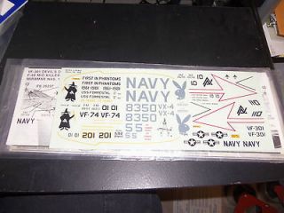 Detail & Scale Decals #0648 148 US Navy F 4 Phantom VF 74 301 VX 4