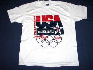 Vtg Original 1992 Basketball Olympic Barcelona Dream Team T Shirt Sz