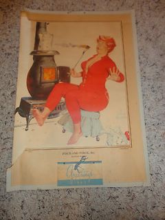 1963 Greetings Calendar DUANE BRYERS marshmellow on fire PORTLAND