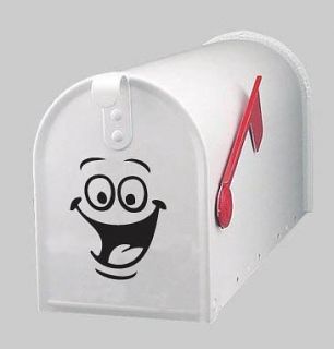 Smiley Face Mailbox Decal Wall Mural Art Decor Funny Mail Outdoor