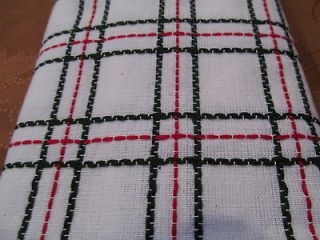 QUALITY DURABLE WHITE, RED AND GREEN RIBBON PLAID TABLECLOTH   60