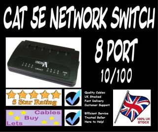 Port 10/100 Ethernet Network Lan RJ45 Switch Splitter Hub mbpss