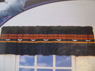 Knight Batman Valance Curtain Large Navy Blue 7ft wide Bedroom NWT