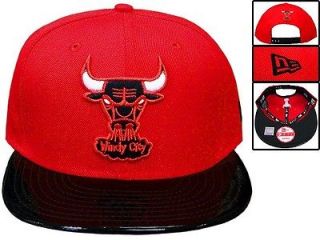 Bulls snapback hat New Era matches 2012 retro 11 bred w/ PATENT