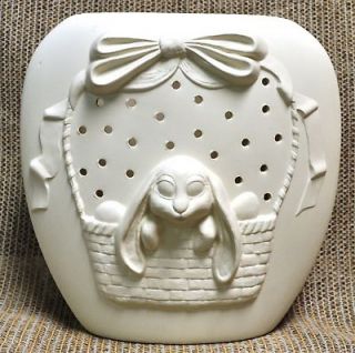 Bisque Bunny Lamp or Vase Christy Mold 1101 U Paint Ready To Paint