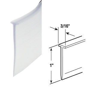 Clear Framed Shower Door Replacement Sweep & Seal  3/16 x 1   36