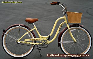 Aluminum Frame,Fito Verona Alloy Mocha 3 SPEED 26 beach cruiser bike