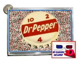 3D Dr. Pepper Soda Pop Bottle Cap 10 4 2 FLOATING IMAGE bank with