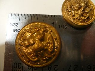 brass vintage eagle anchor & star motif military (?) buttons