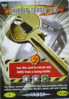 DR WHO INVADER CARD 552 CHIPPED TARDIS KEY   MINT 