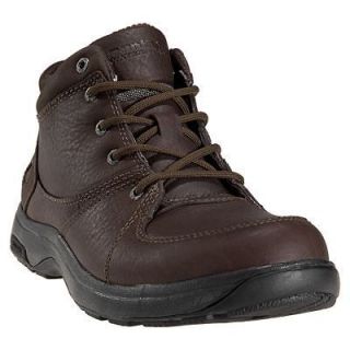 DUNHAM Mens Addison WATERPROOF Work Boots Brown Milled Leather 8006BR
