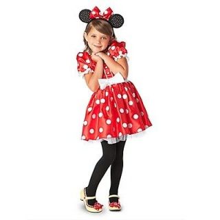 NEW  RED SPARKLE PRINCESS MINNIE MOUSE COSTUME DRESS GOWN