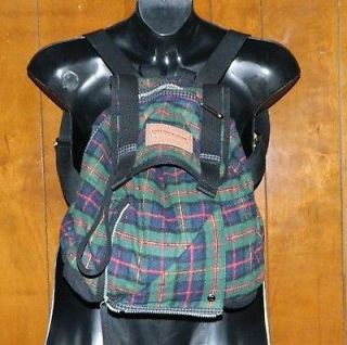 Harajuku Lovers Gwen Stefani Plaid Tartan Drawstring Backpack Purse