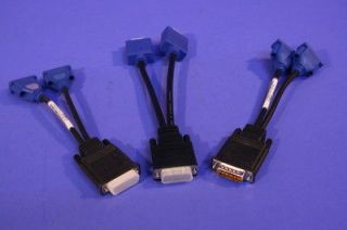 0G9438 G9438 DVI DMS 59 to Dual VGA Video Splitter Cables LOT 3pcs