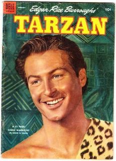 TARZAN #52 DELL EDGAR RICE BURROUGHS 1954 JUNGLE VG(4.0)