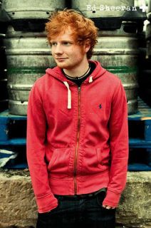 Ed Sheeran Poster   Pin Up   Red Jacket   New Ed Sheeran Colour Music