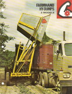 Equipment Brochure   Farmhand   F98 E F94 D Hy Dump Box   1976 (FB656
