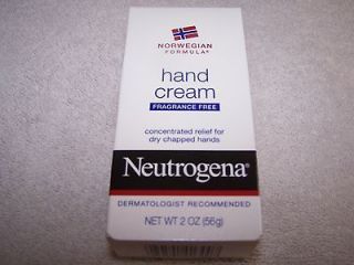 Newly listed NEUTROGENA HAND CREAM FRAGRANCE FREE/CHAPPED HANDS 2 ozs