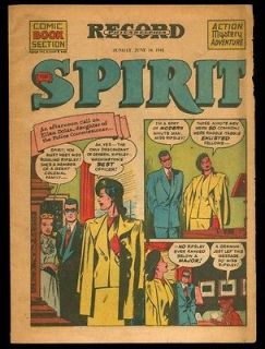 THE SPIRIT SECTION 6/10 5.0 VGF 1945 WILL EISNER LOU FINE