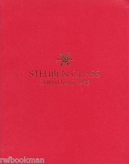 Steuben Art Glass Crystal / Scarce Illustrated 1973 Steuben Christmas