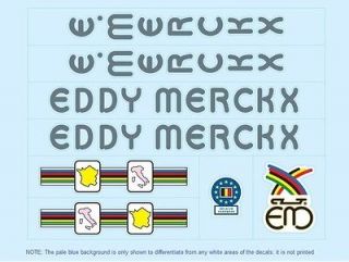 Eddy Merckx Bicycle Decals Transfe rs Stickers #9