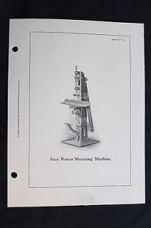 FAY & EGAN 1909 Foot Power Mortising Machine Original Ad