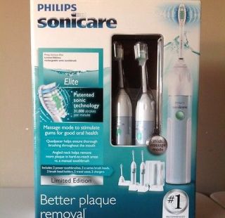 New Philips Sonicare Elite Rechargeable Toothbrush set of 2