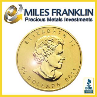 10   2013 1oz Canadian Maple Leaf $50 Gold Bullion   Brand New Coins