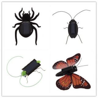 Educational Solar Powered Spider Cockroach grasshopper Butterfly Toy