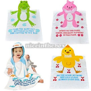 N98B New Soft Baby Kid Child Hoodie Bathrobe bath Towel Washcloths