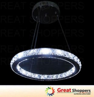 Dia, 40cm (LED included)   Crystal Diamond Ring Pendant Lamp Ceiling