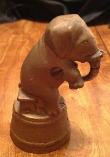 Antique Cast Iron ELEPHANT STILL BANK Rearing on Drum Estate All