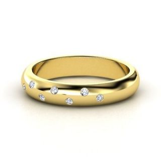 Night Diamond Set 9ct Heavy Gold D Shape Band Wedding Ring all sizes