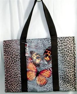 LARGE BUTTERFLY MULTI COLOR TOTE BAG/OVERNIGHT BAG NWT
