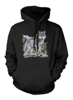 Animals In Nature Proud Wolves Bust Portraits In Forest Scene Hoodie