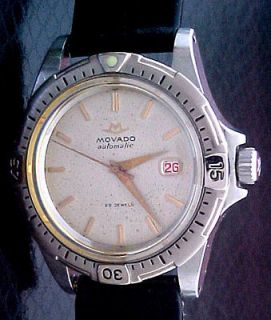 Vintage MOVADO SS 28 Jewel Divers Automatic w/Date
