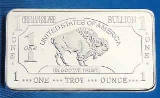 Troy Oz .999 Buffalo Silver Mint Clad Sealed Art Bullion Bar P