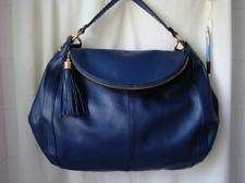 NWT Onna Ehrlich Rachel Hobo handbag purse, Navy Blue leather MSRP$650