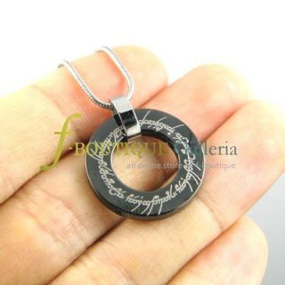 MELDA LORD OF THE RINGS TUNGSTEN CARBIDE PENDANT BLACK