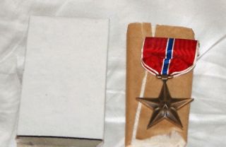 Orig WW2 US Boxed Bronze Star Medal Decoration MINT