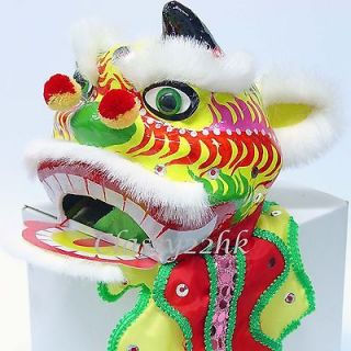 MINI Chinese New Year LION DRAGON DANCE Costume set WHITE with head N