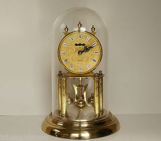Schatz Gold Tone Brass Anniversary Quartz Clock Made in Germany Work
