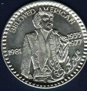 Newly listed ELVIS PRESLEY Rare Beloved American Tribute Silver Tone