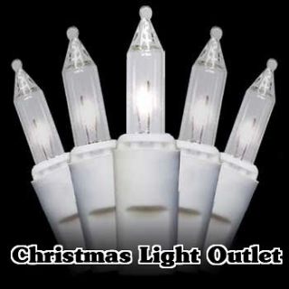35 Mini Clear Indoor Straight Line Christmas Glass Block Lights 10ft