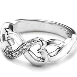 925 Sterling Silver Ring Infinity Design Eternal Size 5 to 10