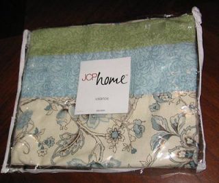  JCP Home YARDLEY Window Valance Blue/Green/Off  White Floral