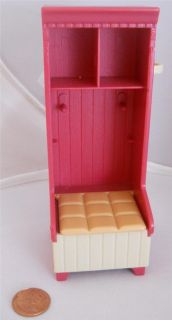 Fisher Price Loving Family Dollhouse Red Laundry Room Storage Cabinet