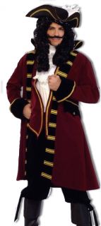Mens Pirate Captain Morgan Hook Fancy Dress Halloween Costume
