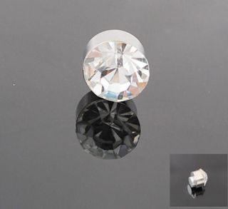PICK 4PairBlack or Clear Crystal Magnet Earring Unisex Mens Earring