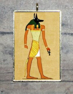 ANUBIS Egyptian God Death Burial Art Large Ornament Frame Pendant for